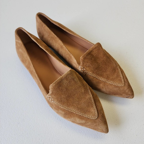 M. Gemi Shoes M Gemi Suede Tan Pointed Toe Loafer Shoes The Gia
